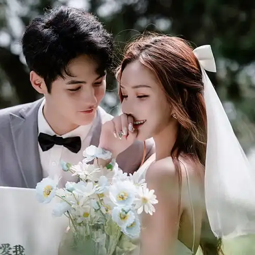婚纱头像个性情侣头像白