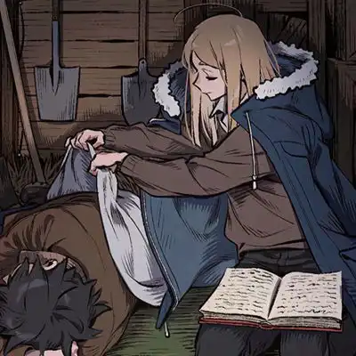 清爽卡通情侣头像舒服