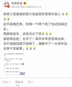  6名候鸟老人在三亚偷芒果被拘留13天网友都怒了,你怎么看