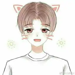  猫耳朵情头白衣服身边有两个小太阳的另一半