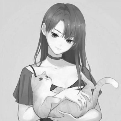 头像漫画情侣黑白