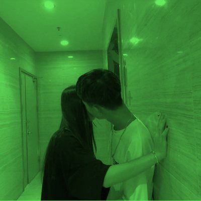  绿色头像情侣一对好看的情侣头像一男一女绿色系列