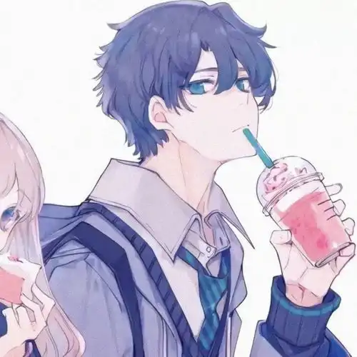 手绘动漫插画情侣头像 手绘动漫插画情侣头像