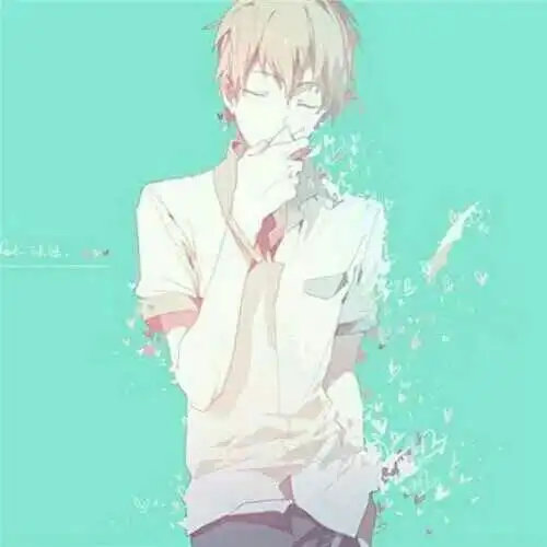 清爽卡通情侣头像一人