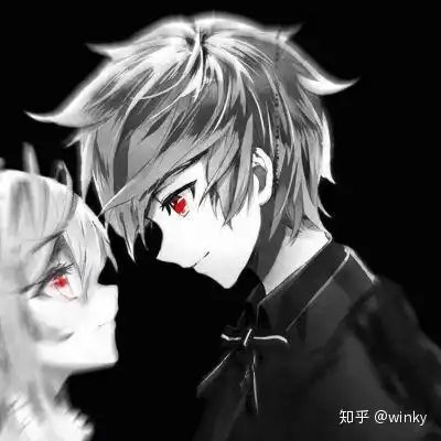 小伙伴们有没有黑白红眼睛的动漫情头  小伙伴们有没有黑白红眼睛的动漫情头