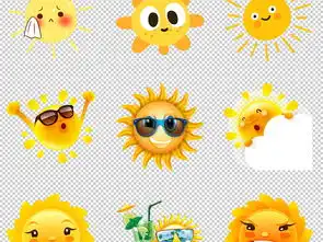 创意卡通手绘线条可爱太阳表情笑脸png素材图片模板下载22.19mb其他大全生活工作