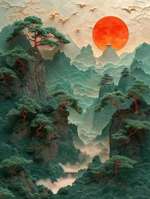 旺事业的山水画头像,好运微信头像,旺运又旺财的微信头像 旺事业的山水画头像,好运微信头像,旺运又旺财的微信头像