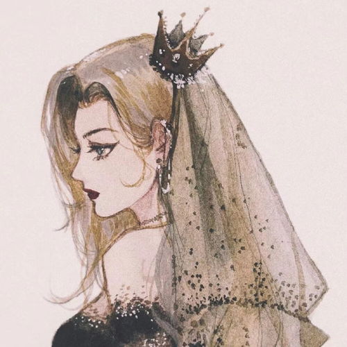  迪士尼公主婚纱团头头像