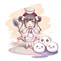 可爱卡通汤圆恐龙头像