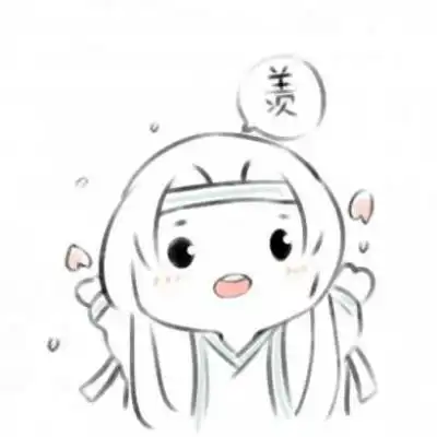  敲可爱简单简笔情侣头像.